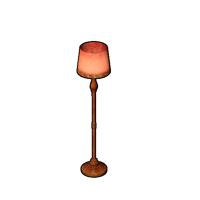 an image of the Palworld structure Antique Red Floor Lamp