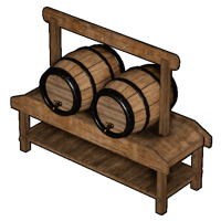 an image of the Palworld structure Wooden Barrel Shelf