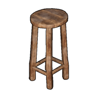 an image of the Palworld structure Wooden Bar Stool