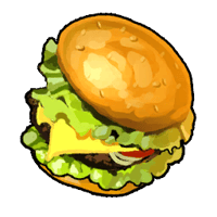 an image of the Palworld item Cheeseburger