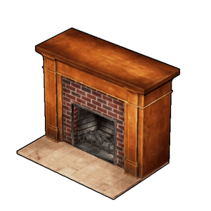 an image of the Palworld structure Brick Fireplace