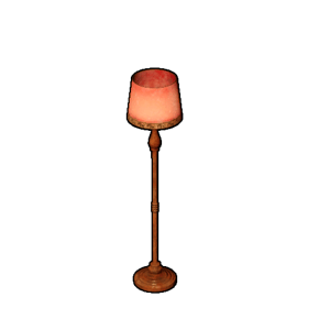 an image of the Palworld structure Antique Red Floor Lamp