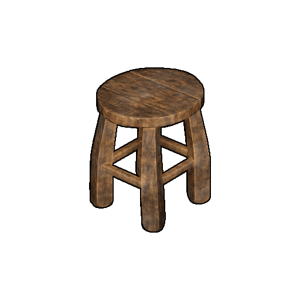 an image of the Palworld structure Wooden Stool