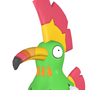 an image of the Palworld creature/palT_ColorfulBird_icon_normal